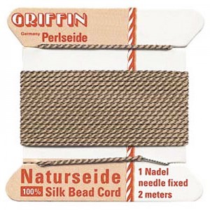 Griffin Silk Bead Cord Beige 0.3mm - 2m
