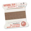 Griffin Silk Bead Cord Beige 0.65mm - 2m