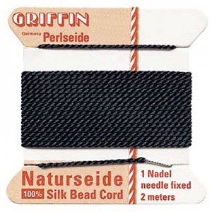Griffin Silk Bead Cord Black 0.3mm - 2m