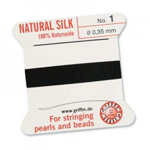 Griffin Silk Bead Cord Black 0.35mm - 2m