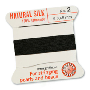 Griffin Silk Bead Cord Black 0.45mm - 2m