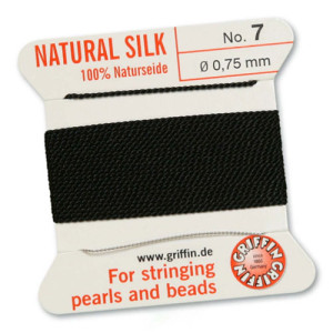 Griffin Silk Bead Cord Black 0.75mm - 2m