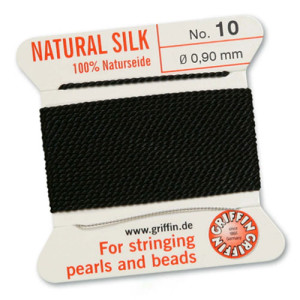 Griffin Silk Bead Cord Black 0.9mm - 2m