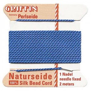 Griffin Silk Bead Cord Blue 0.3mm - 2m