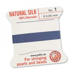 Griffin Silk Bead Cord Blue 0.35mm - 2m