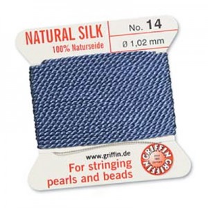 Griffin Silk Bead Cord Blue 1.02mm - 2m