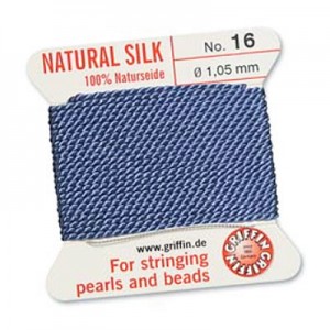 Griffin Silk Bead Cord Blue 1.05mm - 2m