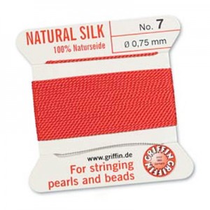 Griffin Silk Bead Cord Coral 0.75mm - 2m