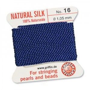 Griffin Silk Bead Cord Dk Blue 1.05mm - 2m