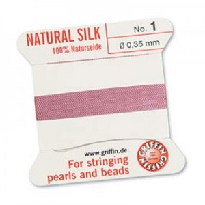 Griffin Silk Bead Cord Dk Pink 0.35mm - 2m