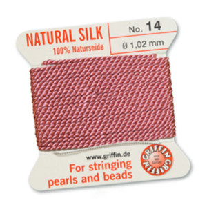 Griffin Silk Bead Cord Dk Pink 1.02mm - 2m