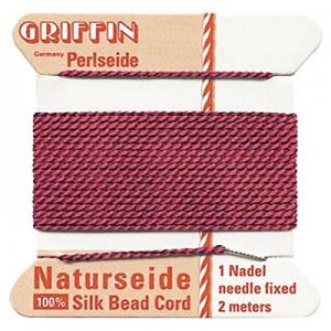 Griffin Silk Bead Cord Garnet 0.3mm - 2m