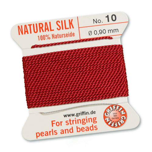 Griffin Silk Bead Cord Garnet 0.9mm - 2m