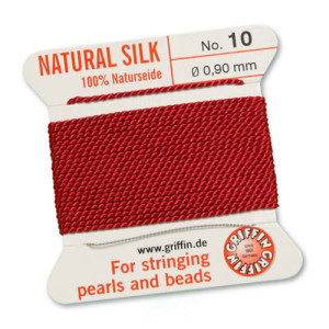 Griffin Silk Bead Cord Garnet 0.9mm - 2m