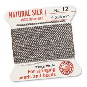 Griffin Silk Bead Cord Grey 0.98mm - 2m