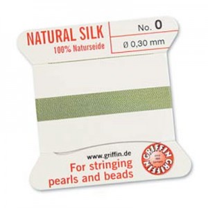 Griffin Silk Bead Cord Jade 0.3mm - 2m