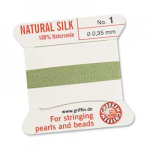 Griffin Silk Bead Cord Jade 0.35mm - 2m