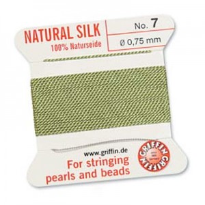 Griffin Silk Bead Cord Jade 0.75mm - 2m