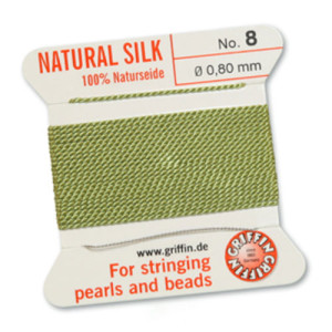 Griffin Silk Bead Cord Jade 0.8mm - 2m
