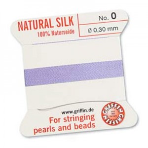 Griffin Silk Bead Cord Lilac 0.3mm - 2m