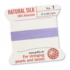 Griffin Silk Bead Cord Lilac 0.35mm - 2m