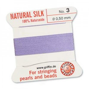 Griffin Silk Bead Cord Lilac 0.5mm - 2m