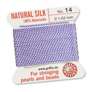 Griffin Silk Bead Cord Lilac1.02mm - 2m