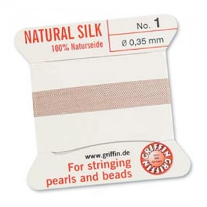 Griffin Silk Bead Cord Lt Pink 0.35mm - 2m