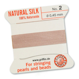 Griffin Silk Bead Cord Lt Pink 0.45mm - 2m