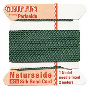 Griffin Silk Bead Cord Olive 0.45mm - 2m