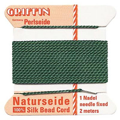 Griffin Silk Bead Cord Olive 0.5mm - 2m