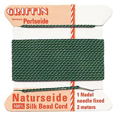 Griffin Silk Bead Cord Olive 0.8mm - 2m