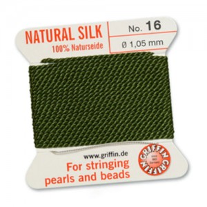 Griffin Silk Bead Cord Olive 1.05mm - 2m