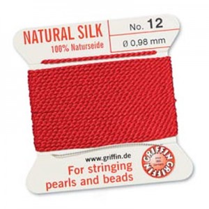 Griffin Silk Bead Cord Red 0.98mm - 2m
