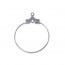 Beading Hoop 20mm W/ Hole Silver Plate-144개