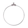 Beading Hoop 40mm W/ Hole Silver Plate-144개