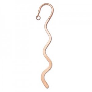 Bookmark Squiggle W/ring 6in Cop Plt - 6개