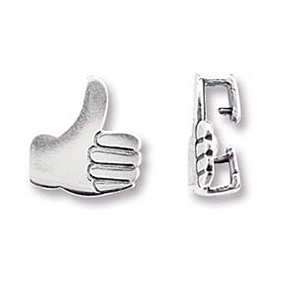 A/s Emobeads Thumbs Up 8.4x6.4mm Id-5mm -10개