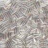Bugle Bead Japanese Silver-lined Sq Hl Clear 6mm- 250g