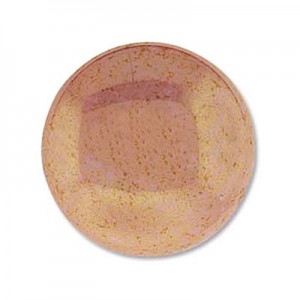 Czech Round Cabochon 24mm pink Coral Lumi - 6개