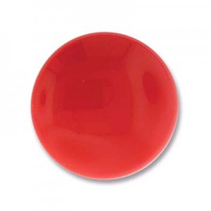 Czech Round Cabochon 24mm red Coral - 6개