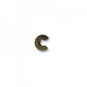 Crimp Bead Cover 3mm Ant Brass Plate-144개