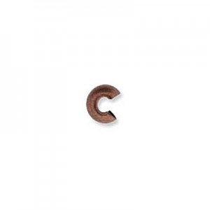 Crimp Bead Cover 3mm Ant Copper Plate-144개