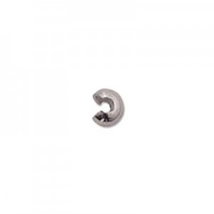Crimp Bead Cover 3mm Silver Plate- 144개