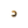Crimp Bead Cover 4mm Corrugated gold Plate -144개
