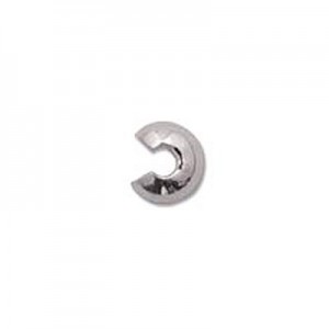 Crimp Bead Cover 4mm Silver Plate- 144개