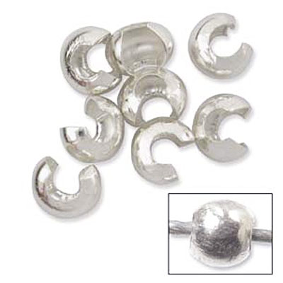 4mm Crimp Bead Cover Ss (은 92.5%) -100개