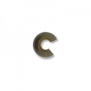 Crimp Bead Cover 5mm Ant Brass Plate-144개