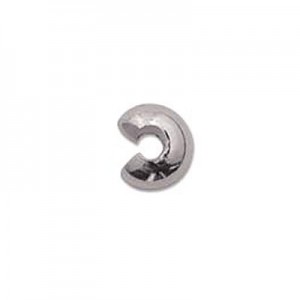Crimp Bead Cover 5mm Silver Plate- 144개