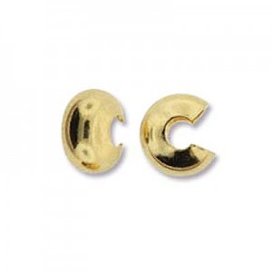 Crimp Bead Cover 6mm Gold Plate- 144개